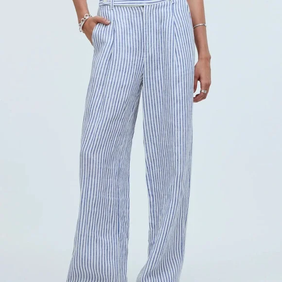 Madewell Blue and White Striped Fabric - Picture 3 of 3